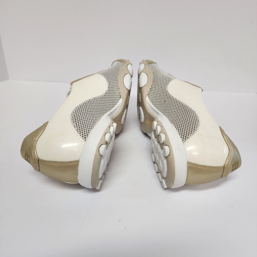 Bebe Sports Women's Metallic Gold and White Sporty Stylish Sneakers Size 8.5 - Picture 4 of 8